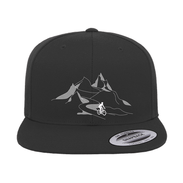 Mountain Cycling Embroidered Flat Bill Cap